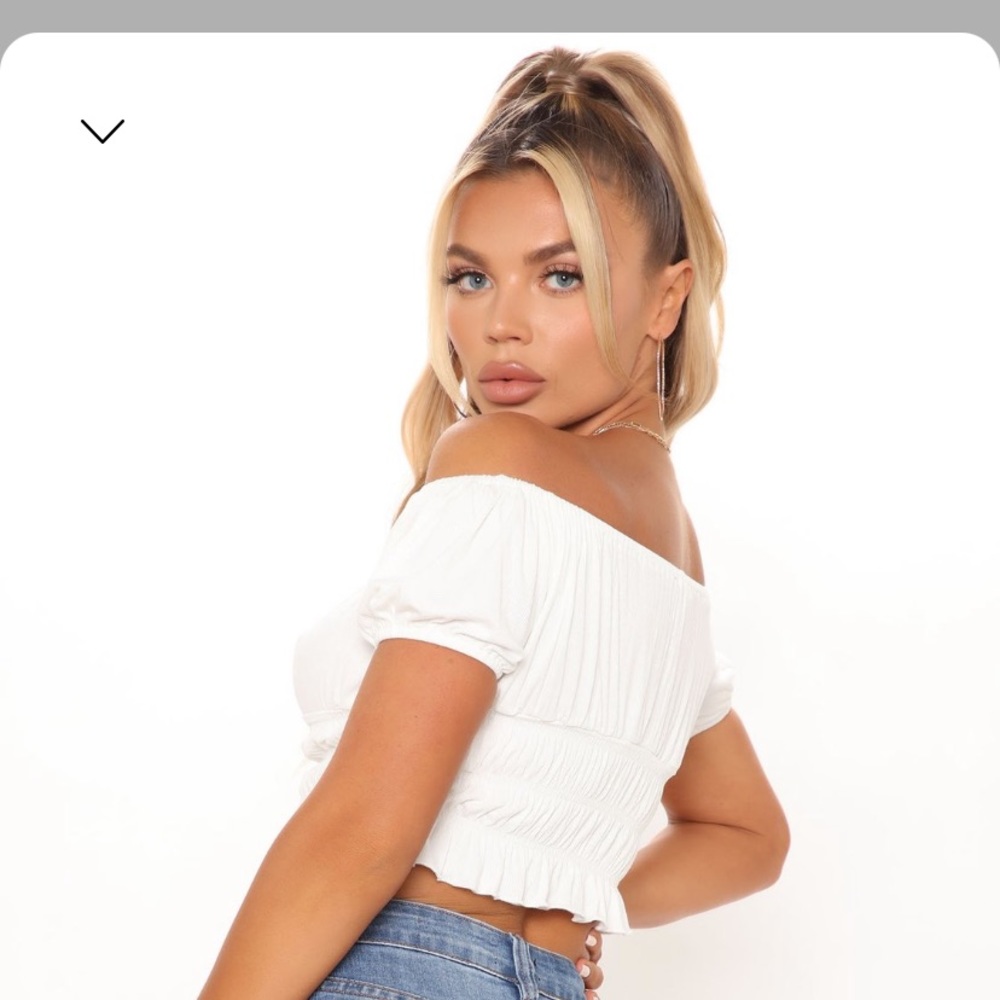 Fashion nova white crop top